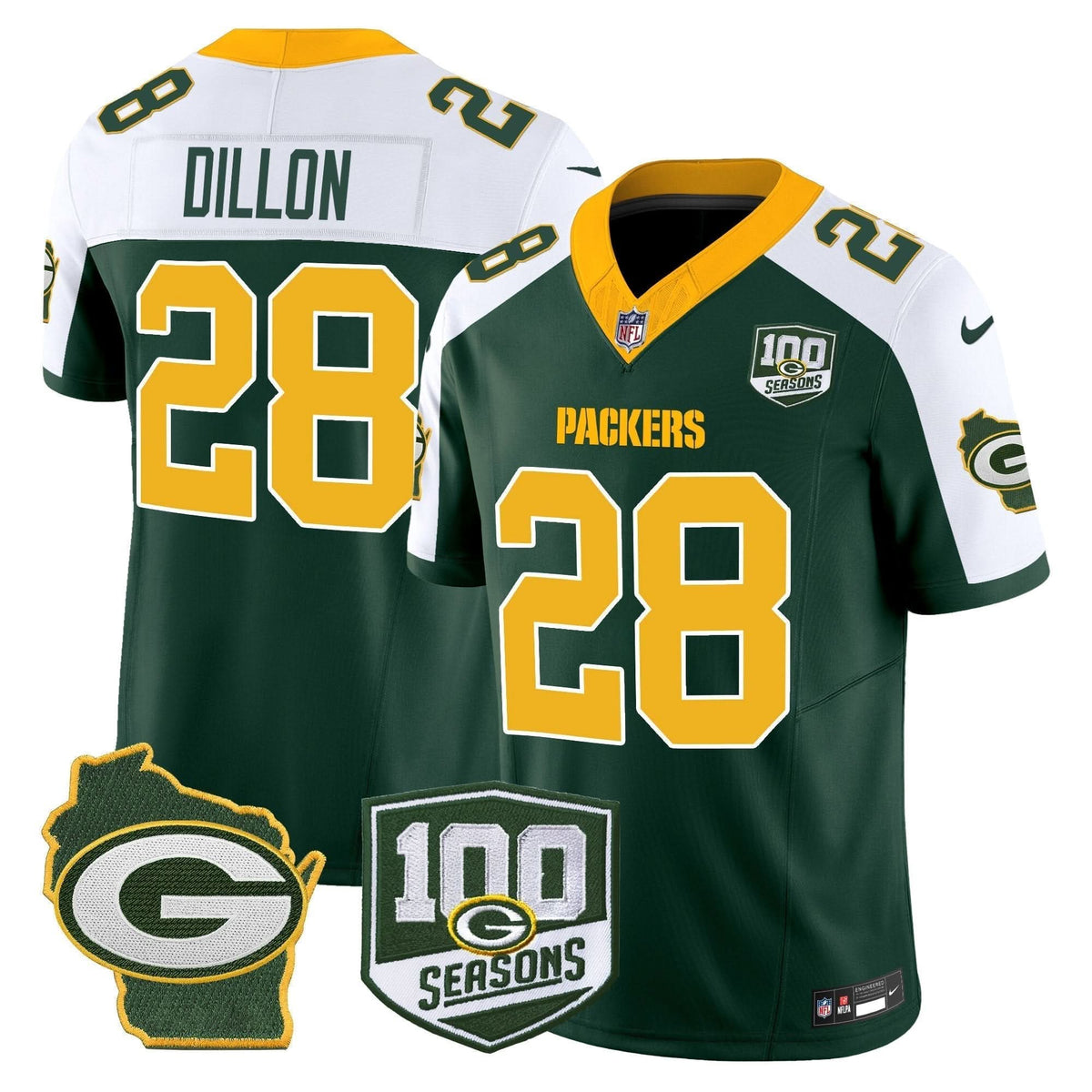 GB 100th Season & Home Patch Vapor Limited Jersey - image 10