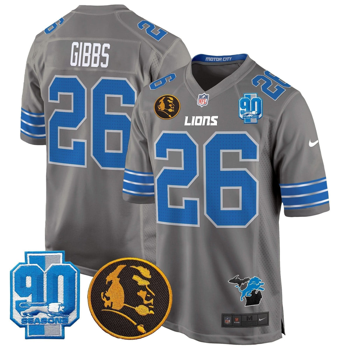 DET 2024 90th & John Madden Patch Game Jersey - image 35
