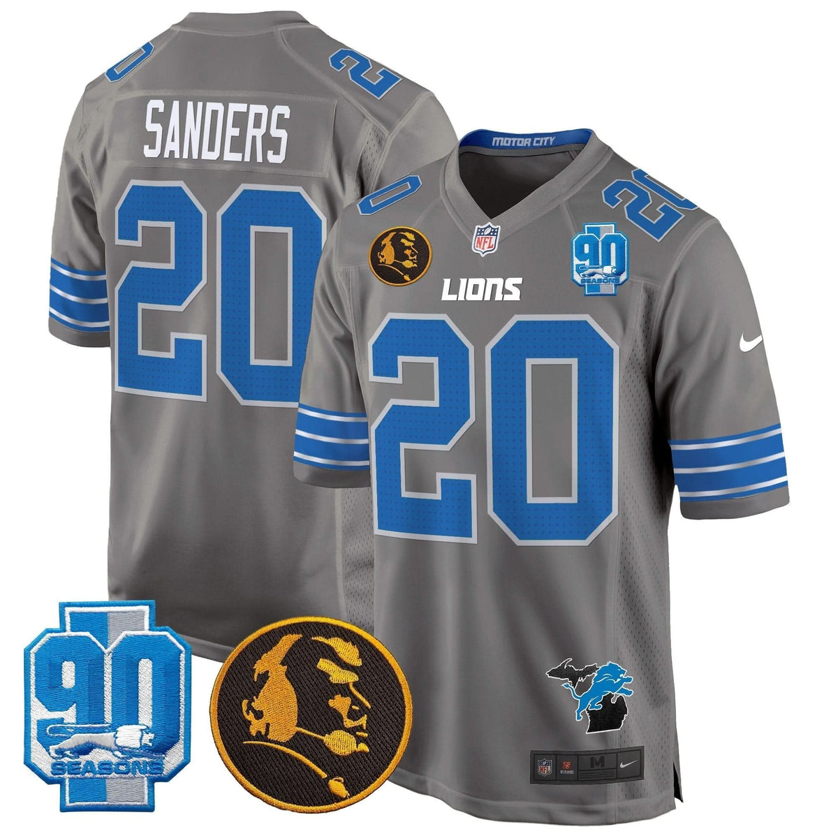 DET 2024 90th & John Madden Patch Game Jersey - image 33