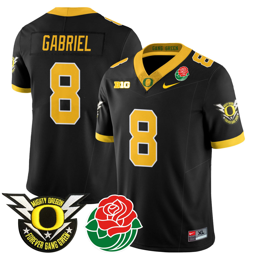 Men's Oregon Ducks 2024 Rose Bowl Jersey N2 - All Stitched 412VTHNJS003 - image 8