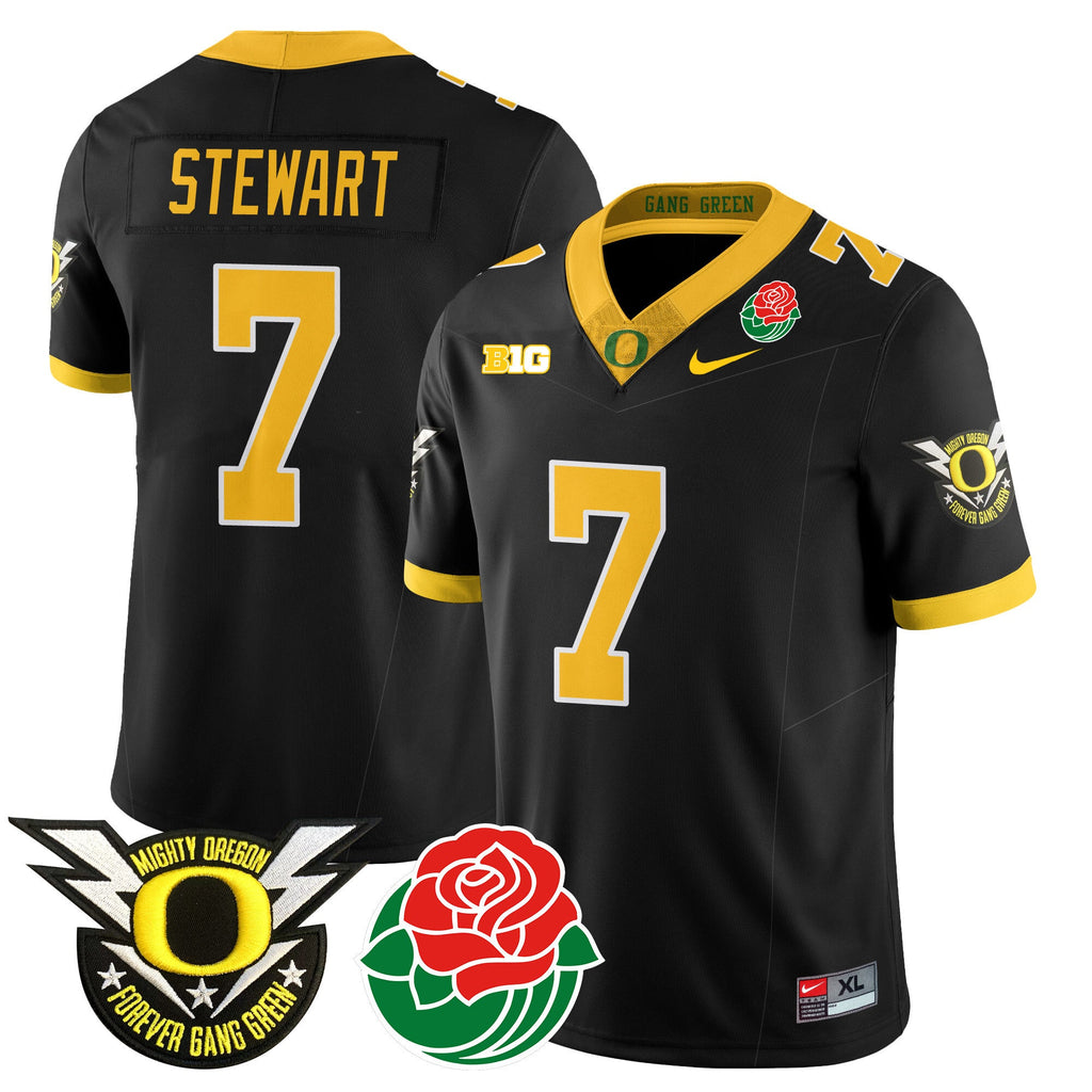 Men's Oregon Ducks 2024 Rose Bowl Jersey N2 - All Stitched 412VTHNJS003 - image 6