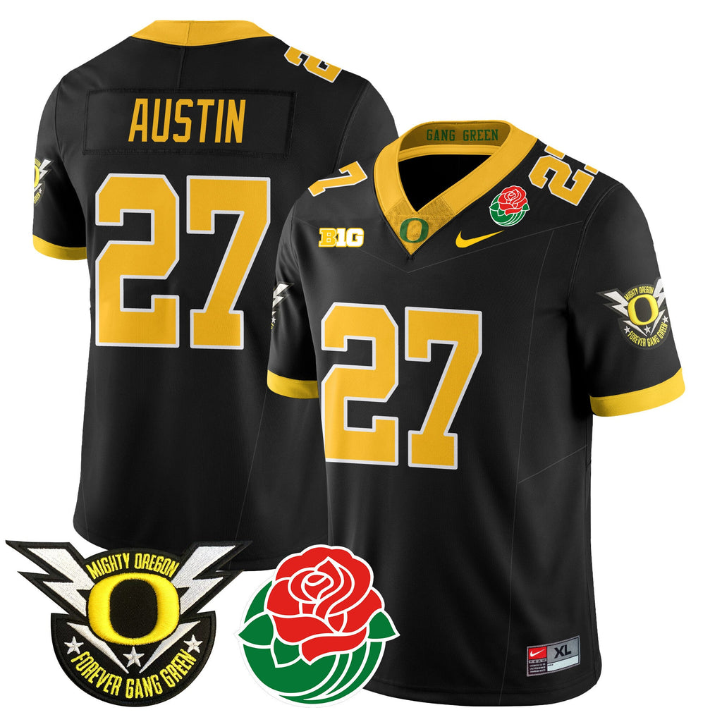 Men's Oregon Ducks 2024 Rose Bowl Jersey N2 - All Stitched 412VTHNJS003 - image 7