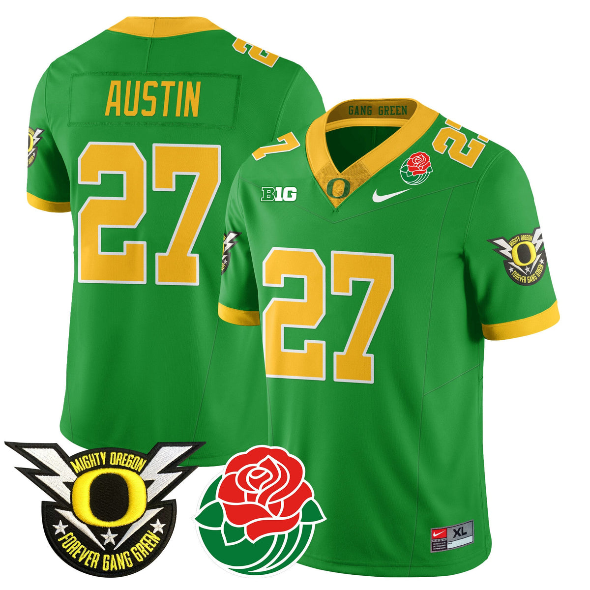 Men's Oregon Ducks 2024 Rose Bowl Jersey N2 - All Stitched 412VTHNJS003 - image 18