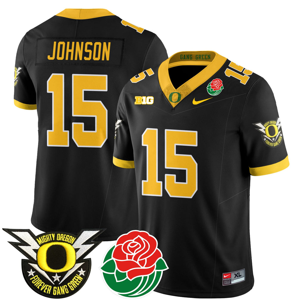 Men's Oregon Ducks 2024 Rose Bowl Jersey N2 - All Stitched 412VTHNJS003 - image 15