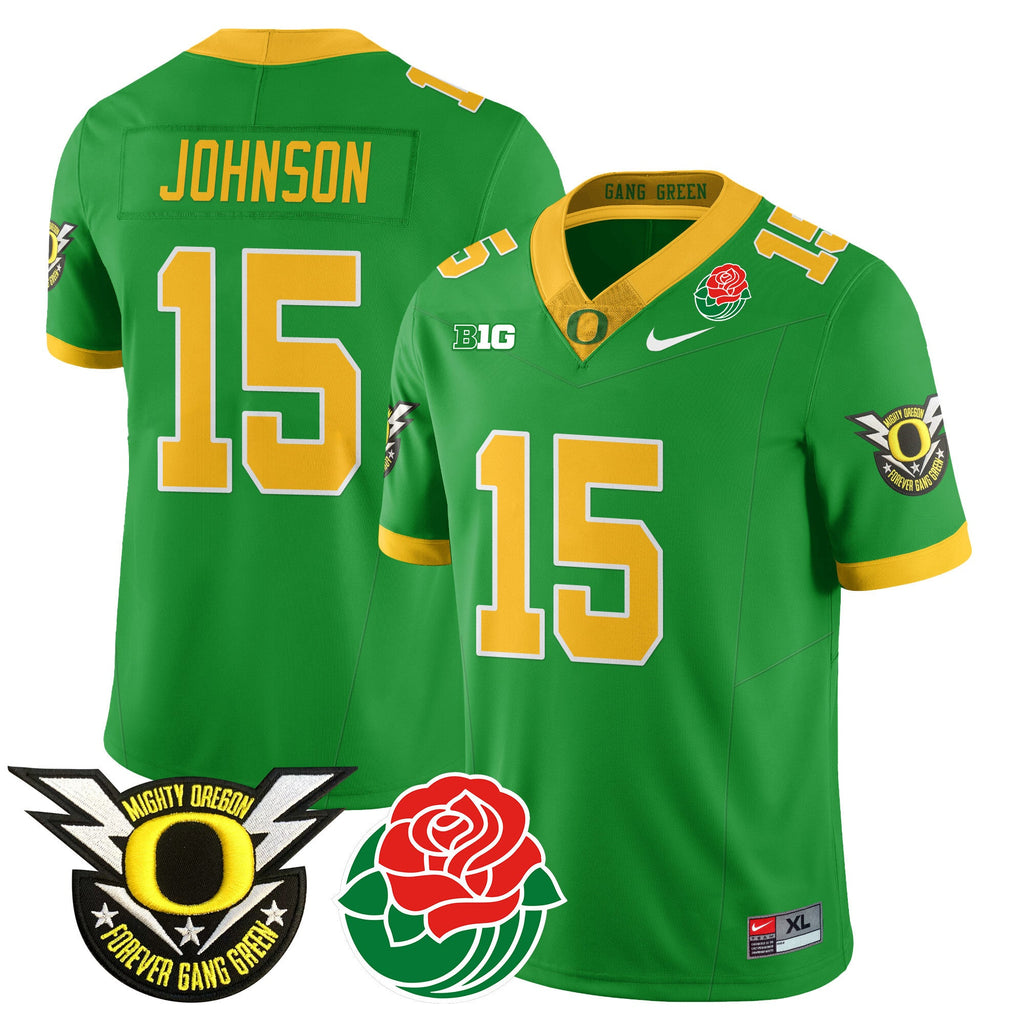 Men's Oregon Ducks 2024 Rose Bowl Jersey N2 - All Stitched 412VTHNJS003 - image 11