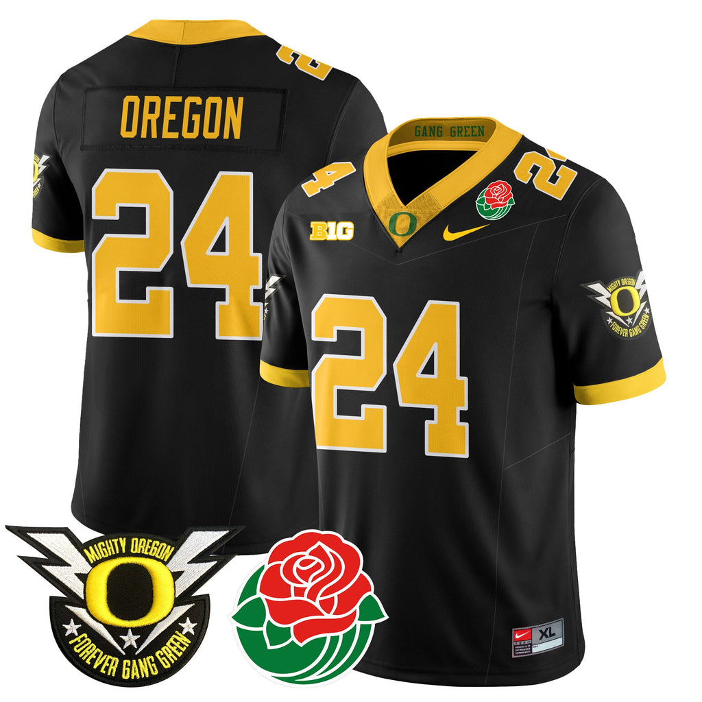 Men's Oregon Ducks 2024 Rose Bowl Jersey N2 - All Stitched 412VTHNJS003 - image 2