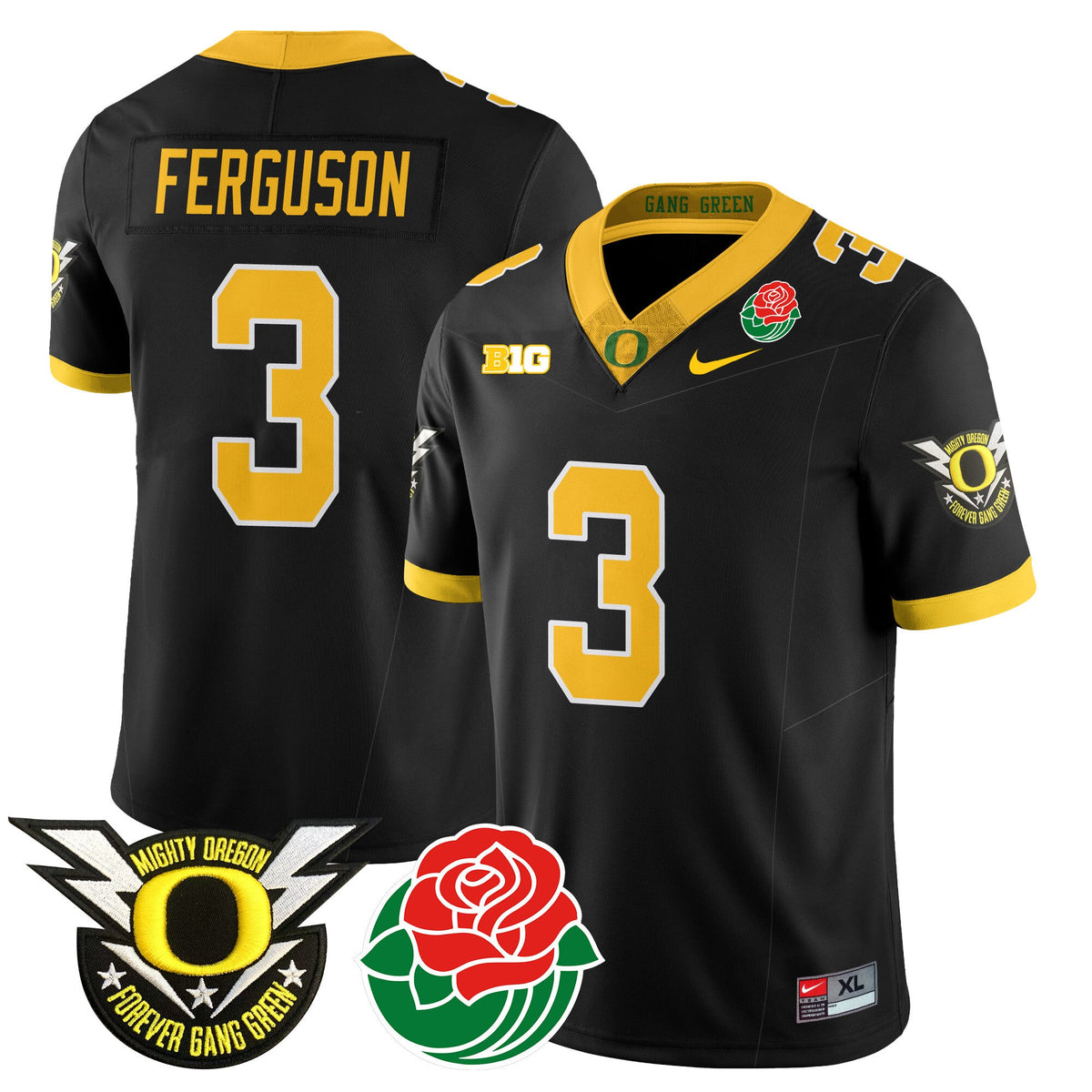 Men's Oregon Ducks 2024 Rose Bowl Jersey N2 - All Stitched 412VTHNJS003 - image 14