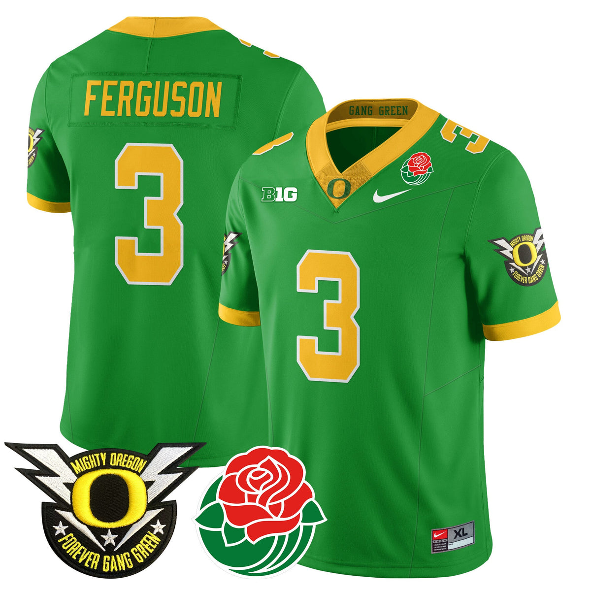 Men's Oregon Ducks 2024 Rose Bowl Jersey N2 - All Stitched 412VTHNJS003 - image 13