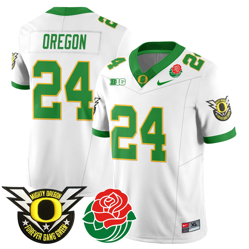 Men's Oregon Ducks 2024 Rose Bowl Jersey N2 - All Stitched 412VTHNJS003 - image 21