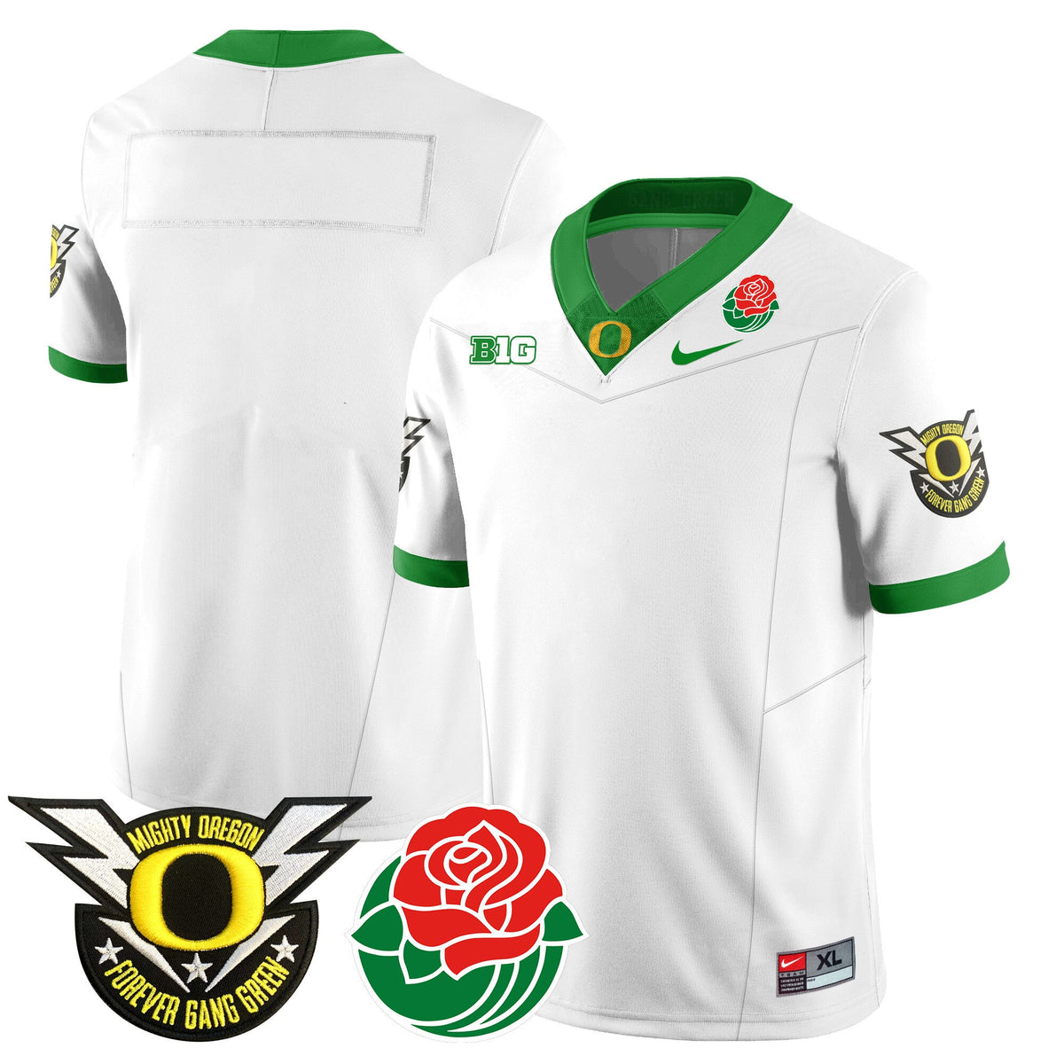 Men's Oregon Ducks 2024 Rose Bowl Jersey N2 - All Stitched 412VTHNJS003 - image 19