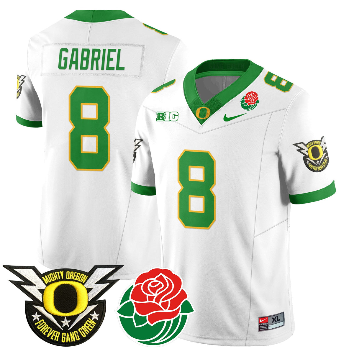 Men's Oregon Ducks 2024 Rose Bowl Jersey N2 - All Stitched 412VTHNJS003 - image 1