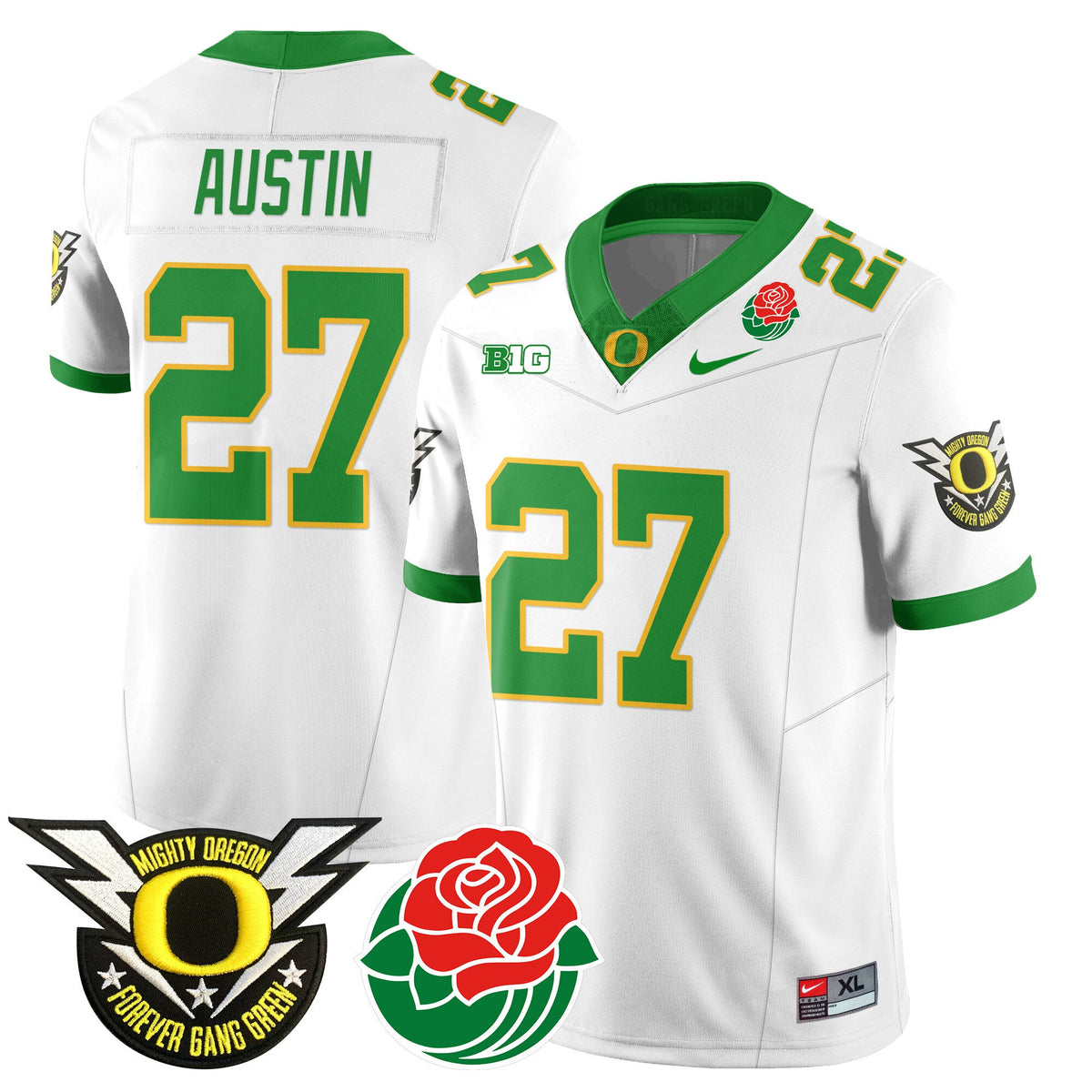 Men's Oregon Ducks 2024 Rose Bowl Jersey N2 - All Stitched 412VTHNJS003 - image 24