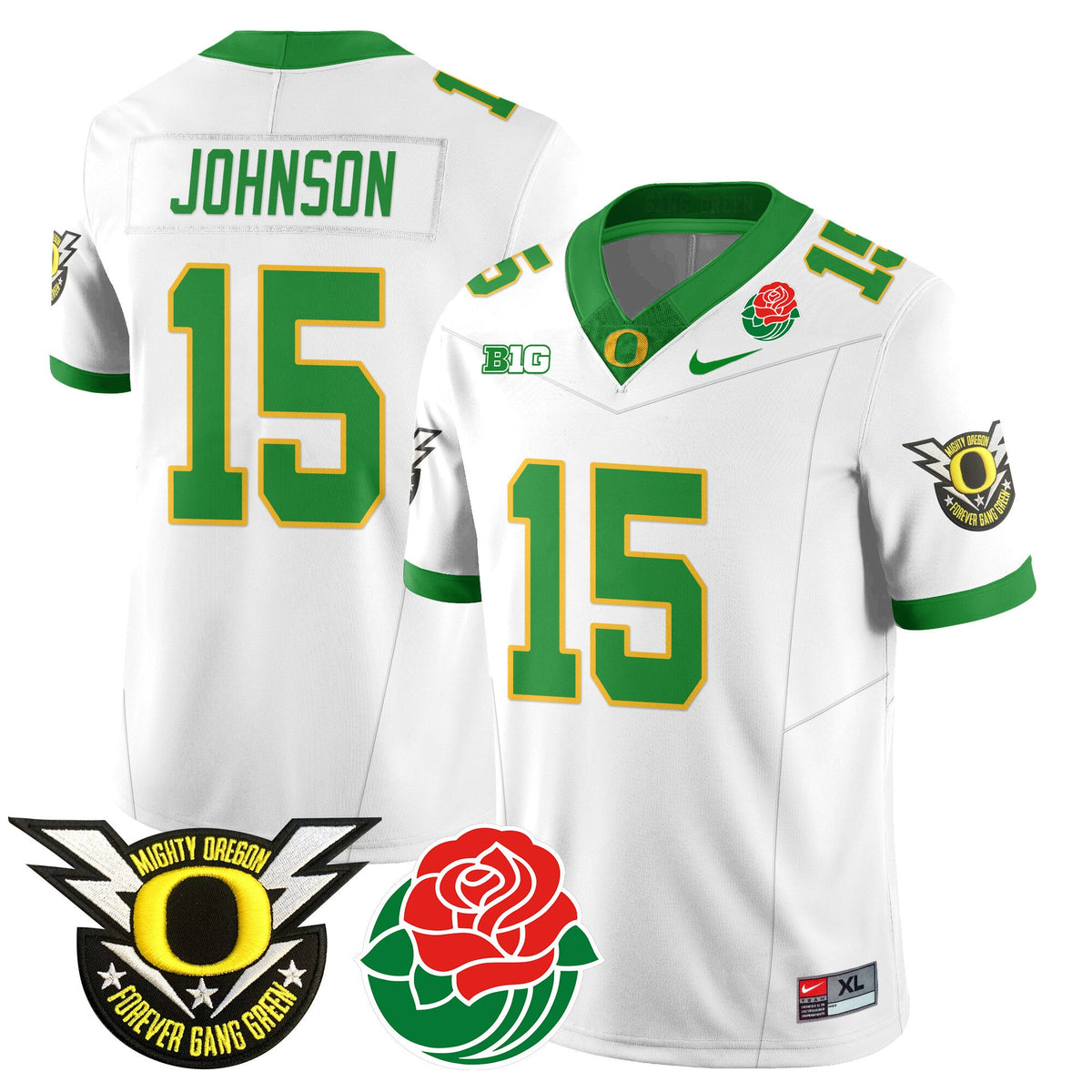 Men's Oregon Ducks 2024 Rose Bowl Jersey N2 - All Stitched 412VTHNJS003 - image 23