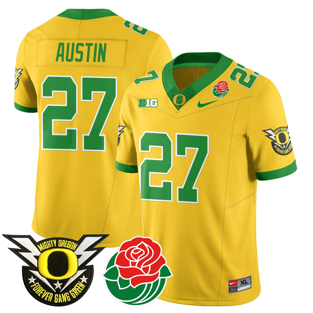 Men's Oregon Ducks 2024 Rose Bowl Jersey N2 - All Stitched 412VTHNJS003 - image 27