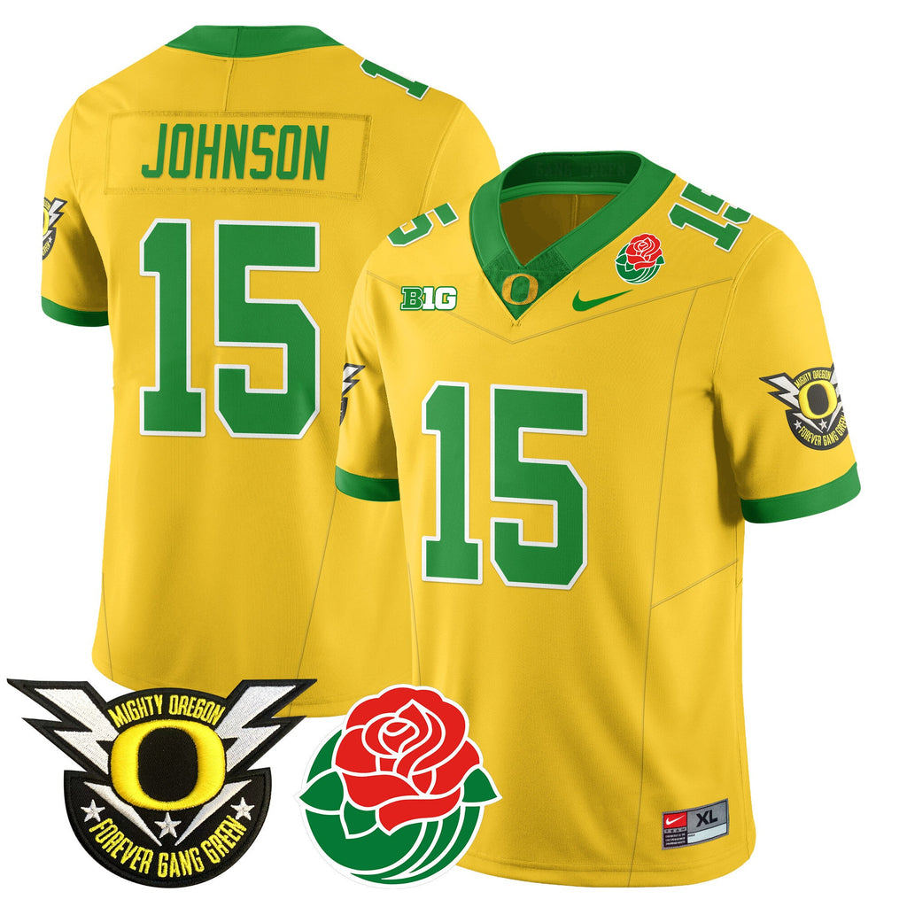 Men's Oregon Ducks 2024 Rose Bowl Jersey N2 - All Stitched 412VTHNJS003 - image 30