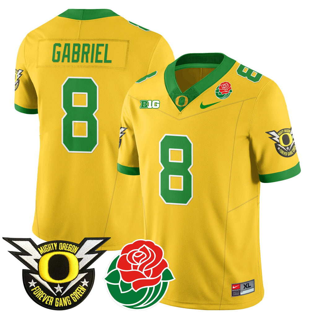 Men's Oregon Ducks 2024 Rose Bowl Jersey N2 - All Stitched 412VTHNJS003 - image 32