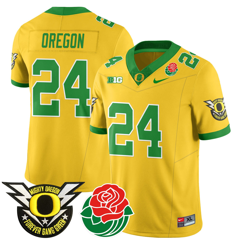 Men's Oregon Ducks 2024 Rose Bowl Jersey N2 - All Stitched 412VTHNJS003 - image 31