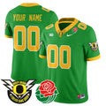 Custom Name/Gender Oregon Ducks 2024 Rose Bowl Jersey N2 - All Stitched 412VTHNJS003 - image 1