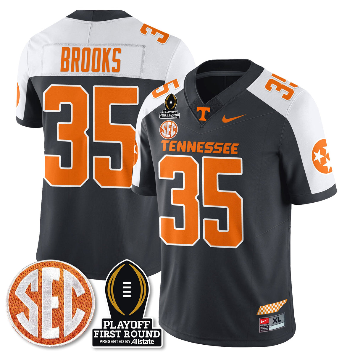 Men's Tennessee Volunteers Football Jersey - Playoff First Round Patch - All Stitched - image 3