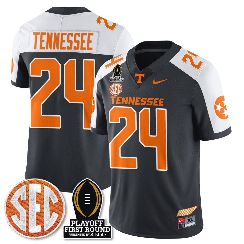 Men's Tennessee Volunteers Football Jersey - Playoff First Round Patch - All Stitched - image 11
