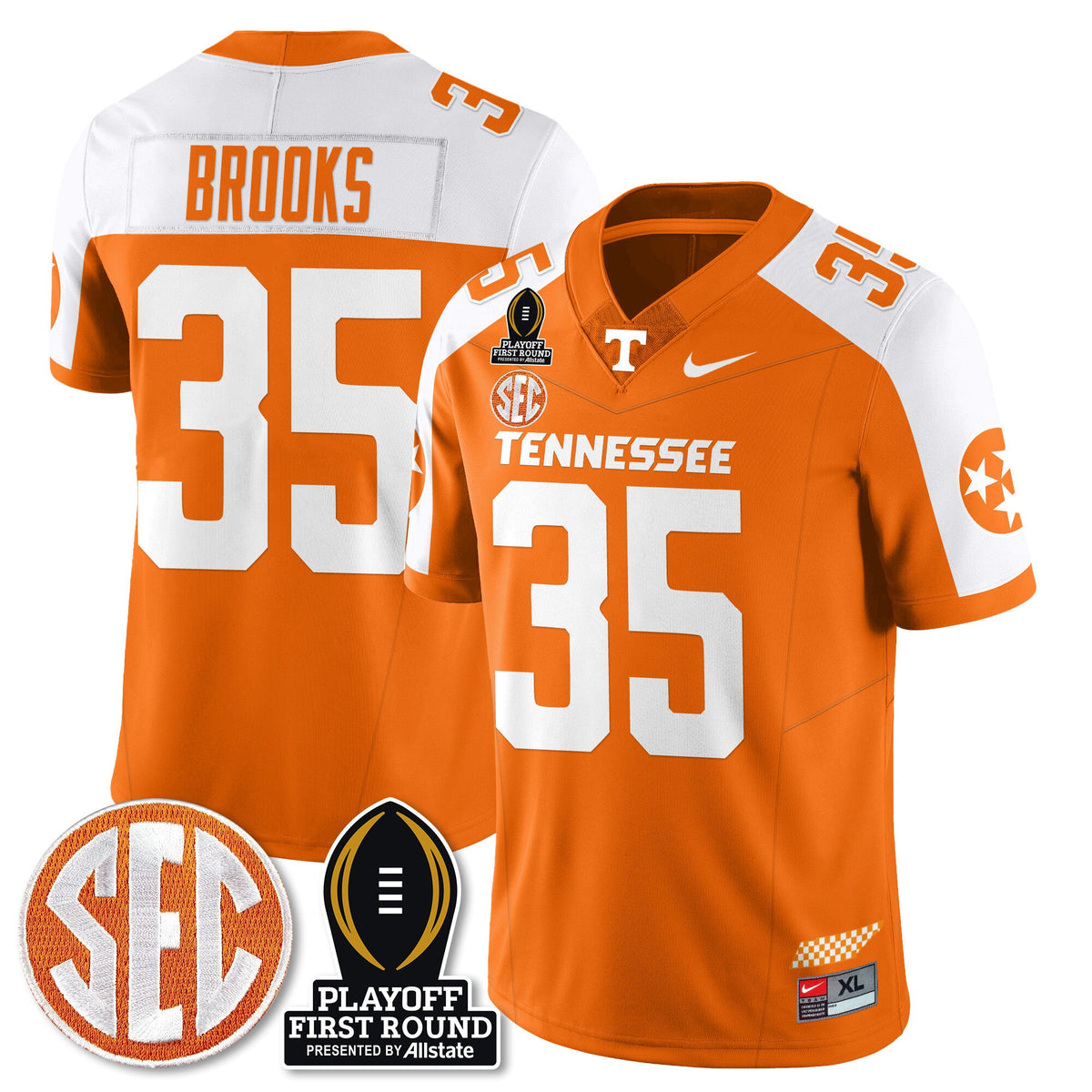 Men's Tennessee Volunteers Football Jersey - Playoff First Round Patch - All Stitched - image 12
