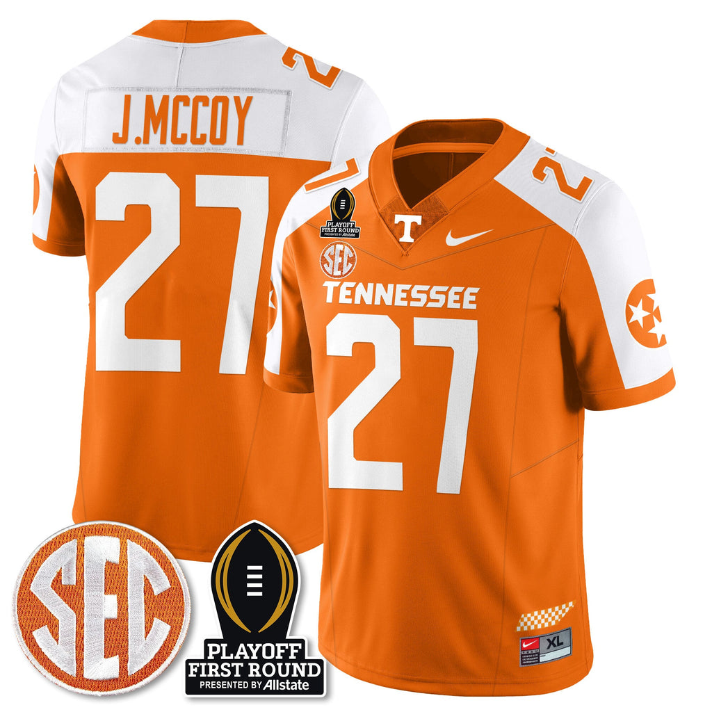 Men's Tennessee Volunteers Football Jersey - Playoff First Round Patch - All Stitched - image 13