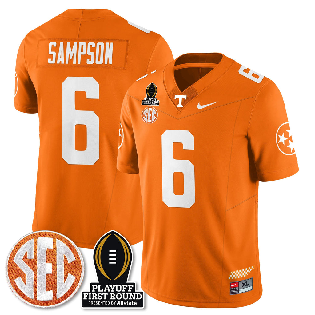 Men's Tennessee Volunteers Football Jersey - Playoff First Round Patch - All Stitched - image 27