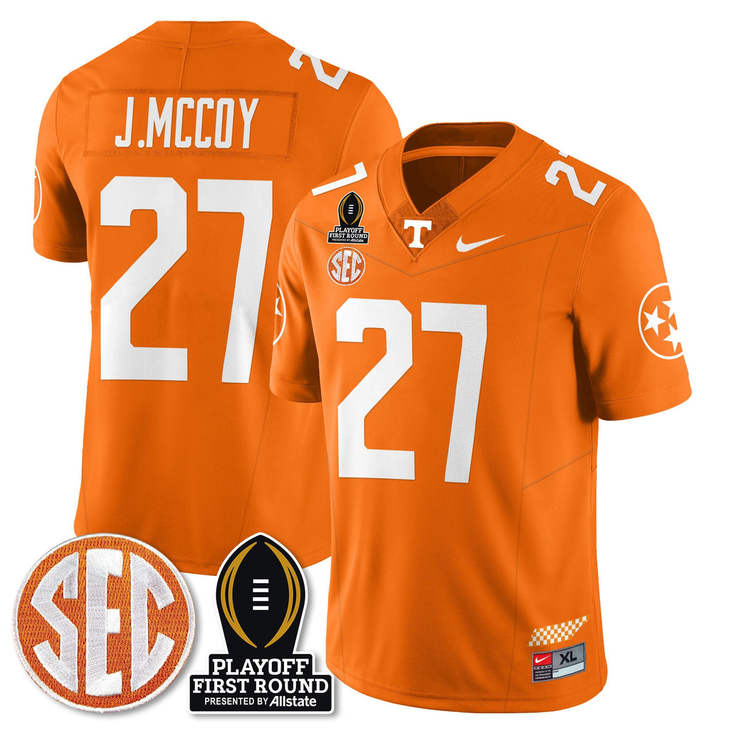 Men's Tennessee Volunteers Football Jersey - Playoff First Round Patch - All Stitched - image 24