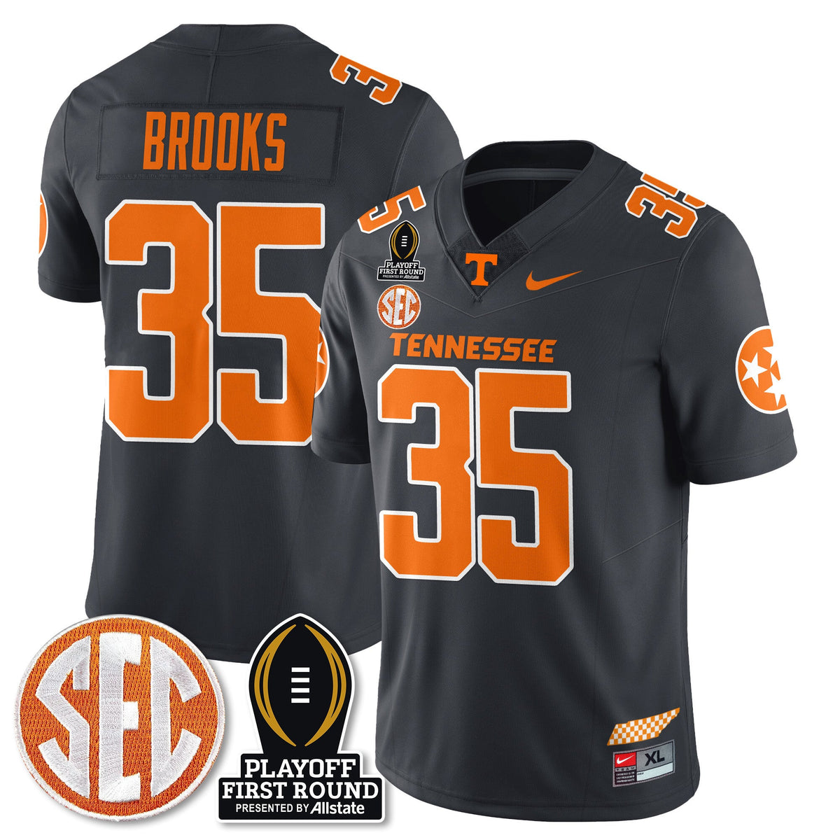Men's Tennessee Volunteers Football Jersey - Playoff First Round Patch - All Stitched - image 35