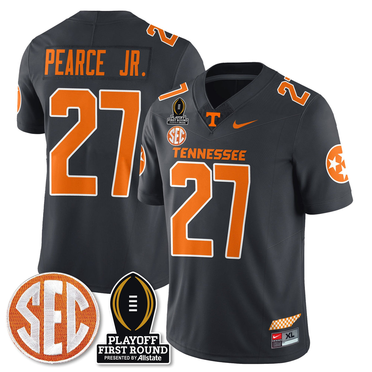 Men's Tennessee Volunteers Football Jersey - Playoff First Round Patch - All Stitched - image 36