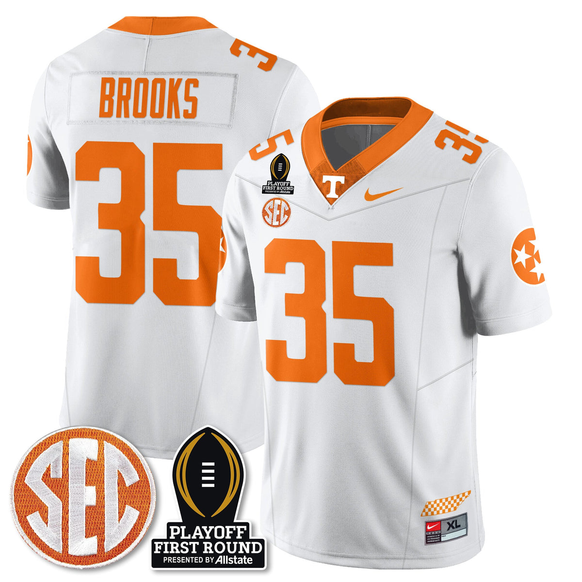 Men's Tennessee Volunteers Football Jersey - Playoff First Round Patch - All Stitched - image 39