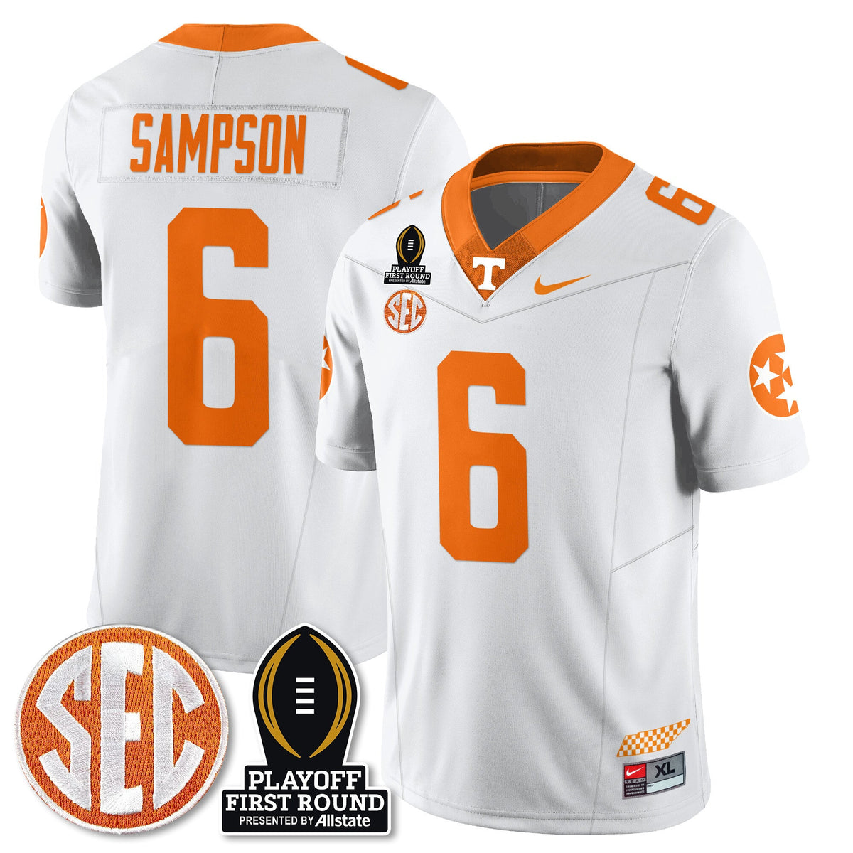 Men's Tennessee Volunteers Football Jersey - Playoff First Round Patch - All Stitched - image 42