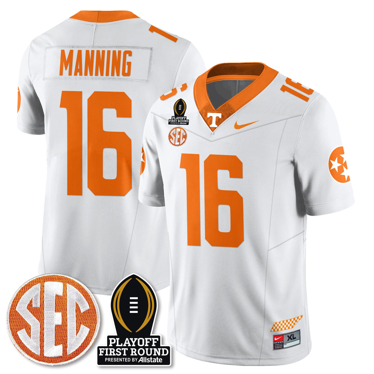 Men's Tennessee Volunteers Football Jersey - Playoff First Round Patch - All Stitched - image 40