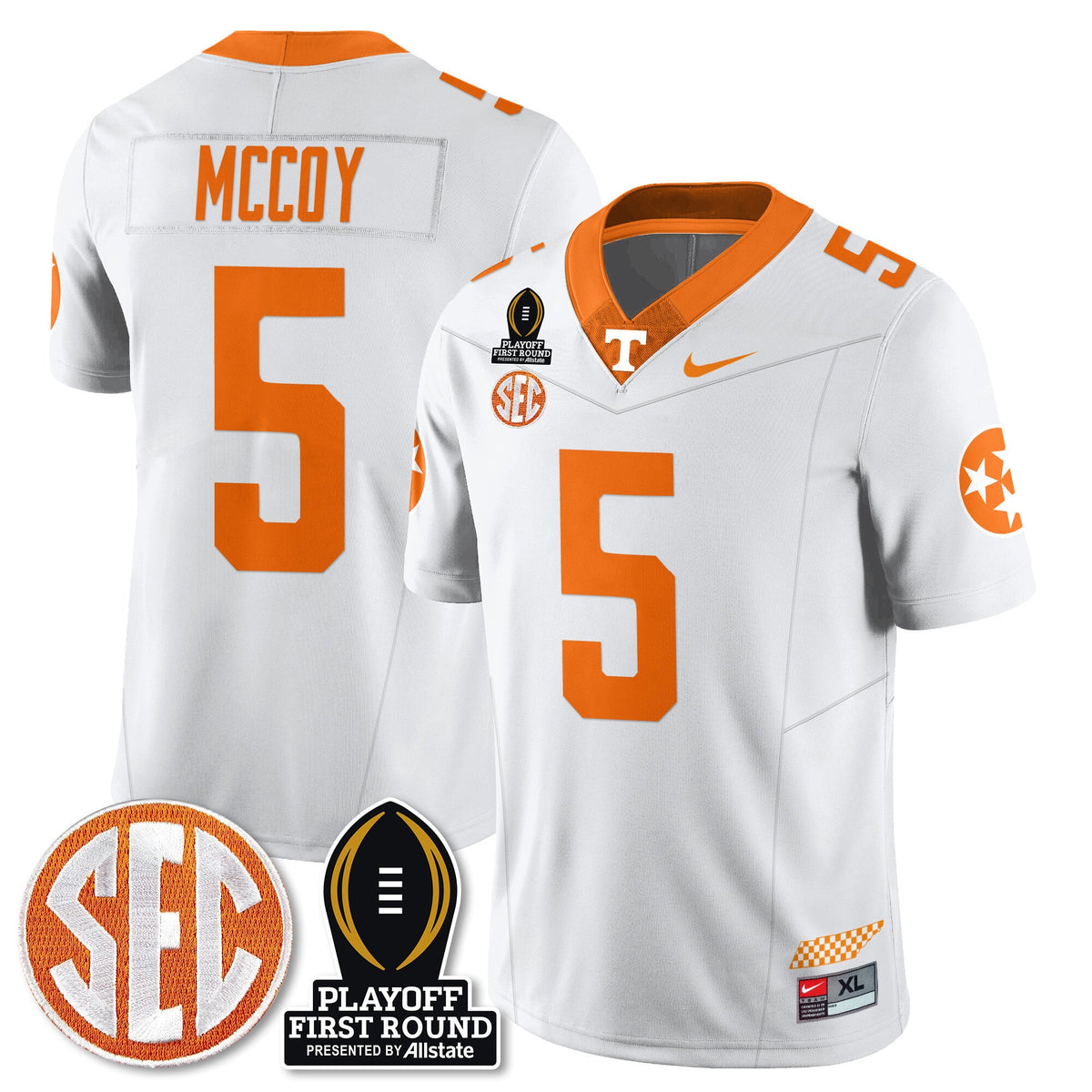 Men's Tennessee Volunteers Football Jersey - Playoff First Round Patch - All Stitched - image 41