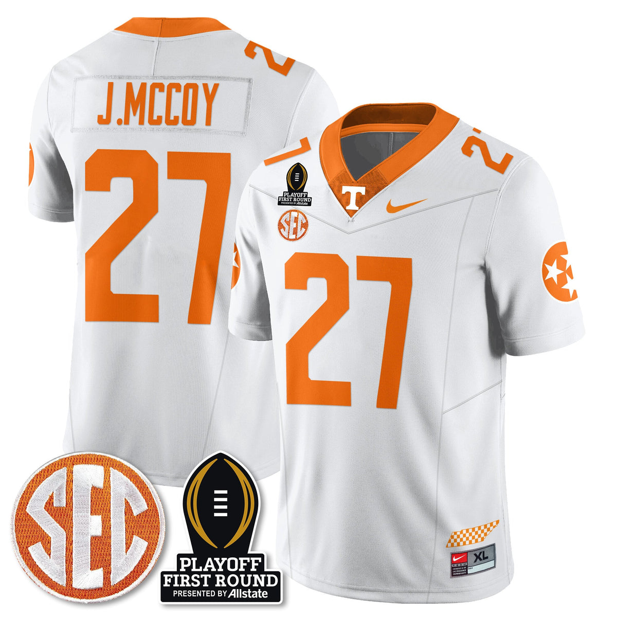 Men's Tennessee Volunteers Football Jersey - Playoff First Round Patch - All Stitched - image 43