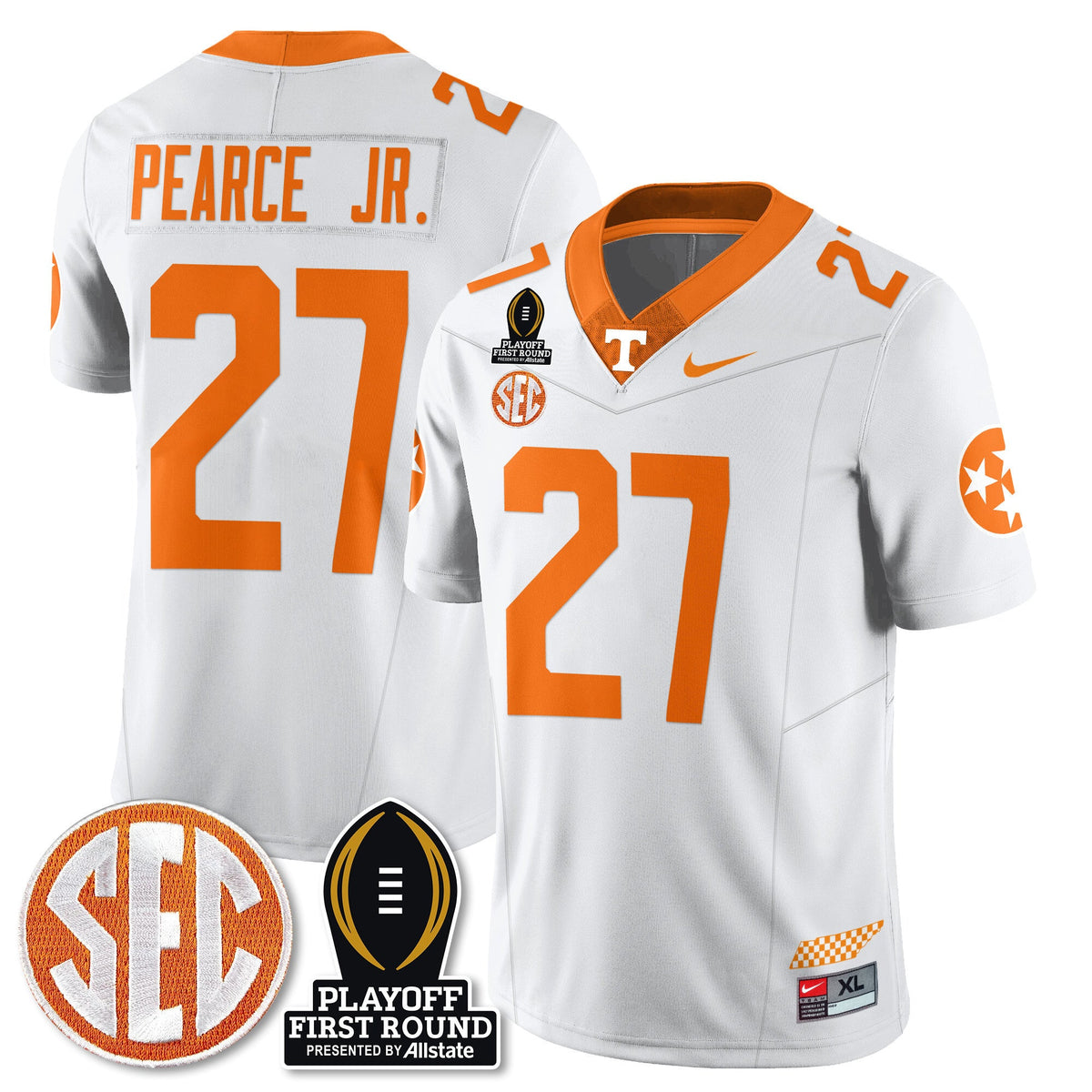 Men's Tennessee Volunteers Football Jersey - Playoff First Round Patch - All Stitched - image 45