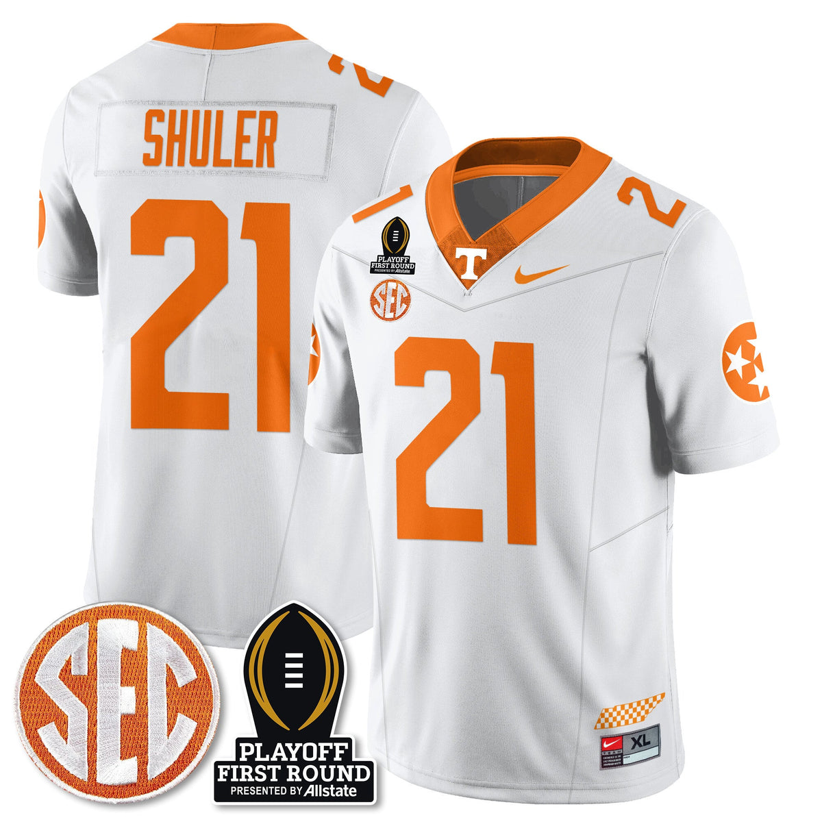 Men's Tennessee Volunteers Football Jersey - Playoff First Round Patch - All Stitched - image 44