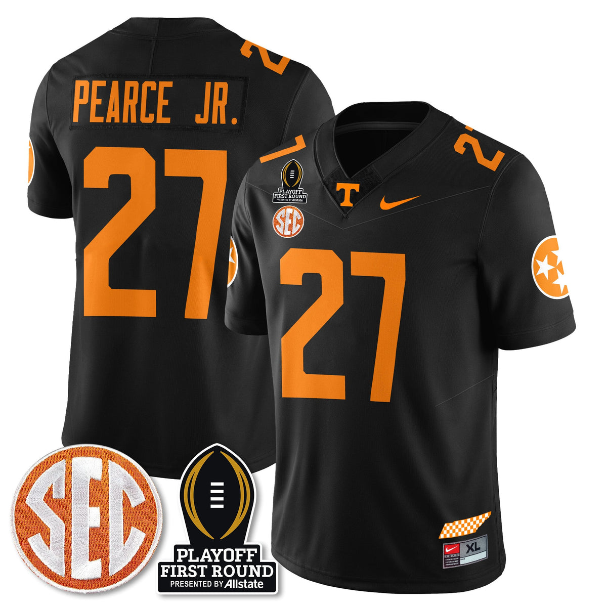 Men's Tennessee Volunteers Football Jersey - Playoff First Round Patch - All Stitched - image 53