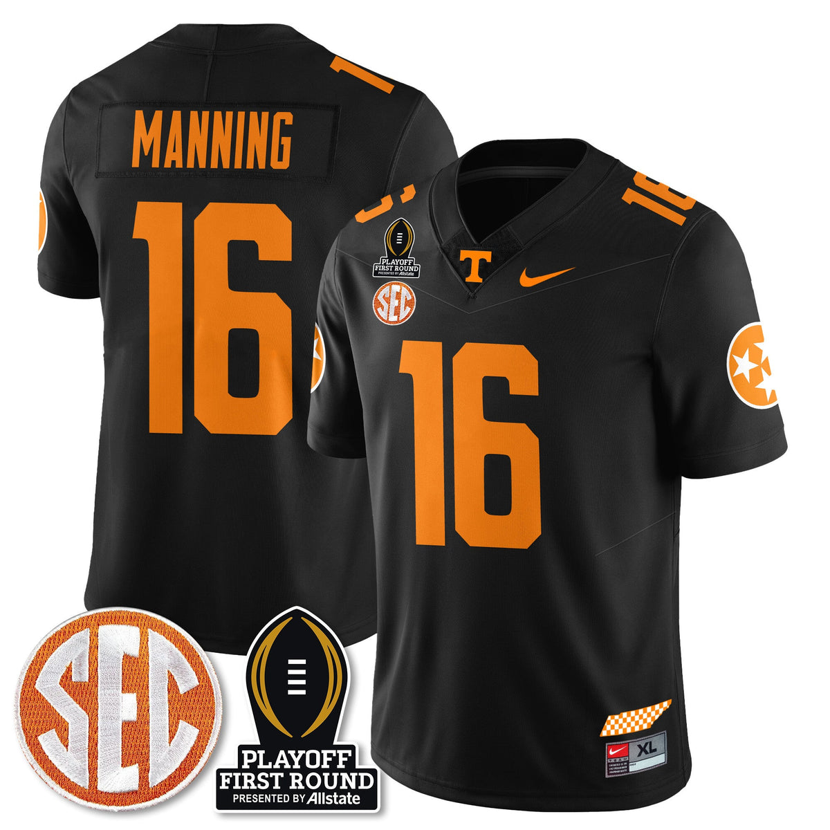 Men's Tennessee Volunteers Football Jersey - Playoff First Round Patch - All Stitched - image 49