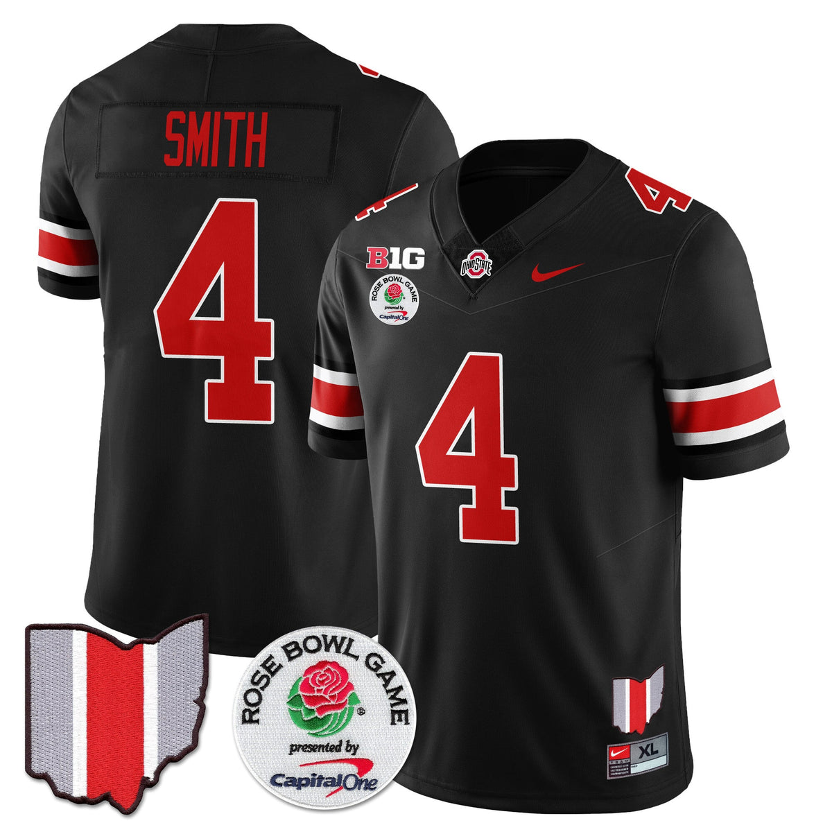 Men's Ohio State Buckeyes 2024 Rose Bowl Jersey N1 - All Stitched - image 6
