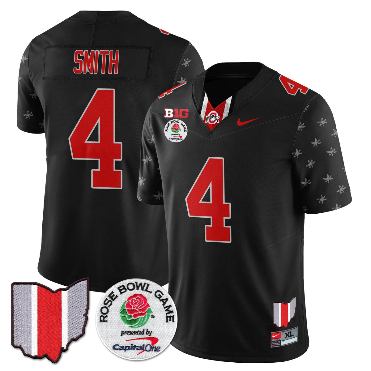 Men's Ohio State Buckeyes 2024 Rose Bowl Jersey N1 - All Stitched - image 2