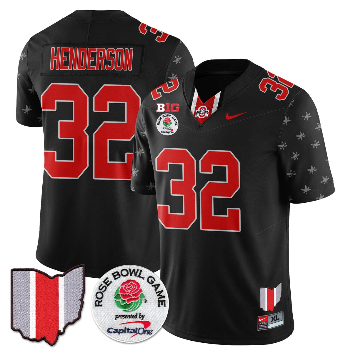 Men's Ohio State Buckeyes 2024 Rose Bowl Jersey N1 - All Stitched - image 1