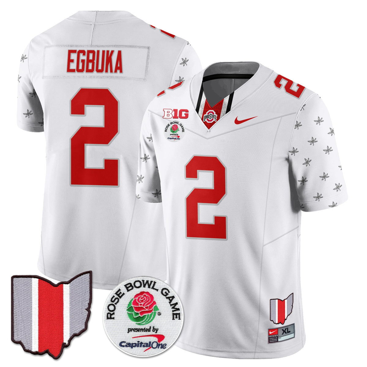 Men's Ohio State Buckeyes 2024 Rose Bowl Jersey N1 - All Stitched - image 16