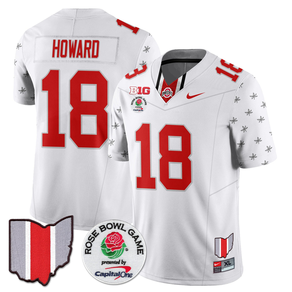 Men's Ohio State Buckeyes 2024 Rose Bowl Jersey N1 - All Stitched - image 13