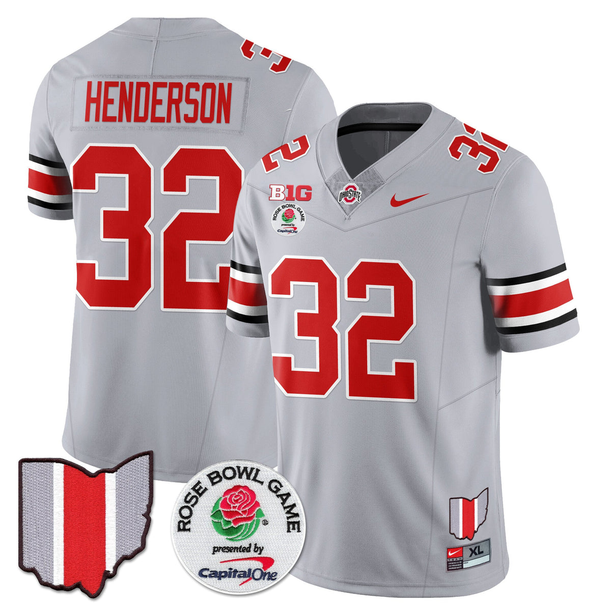 Men's Ohio State Buckeyes 2024 Rose Bowl Jersey N1 - All Stitched - image 20