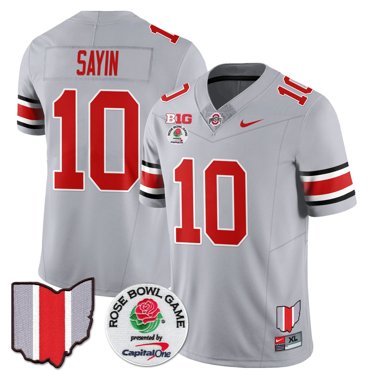 Men's Ohio State Buckeyes 2024 Rose Bowl Jersey N1 - All Stitched - image 24