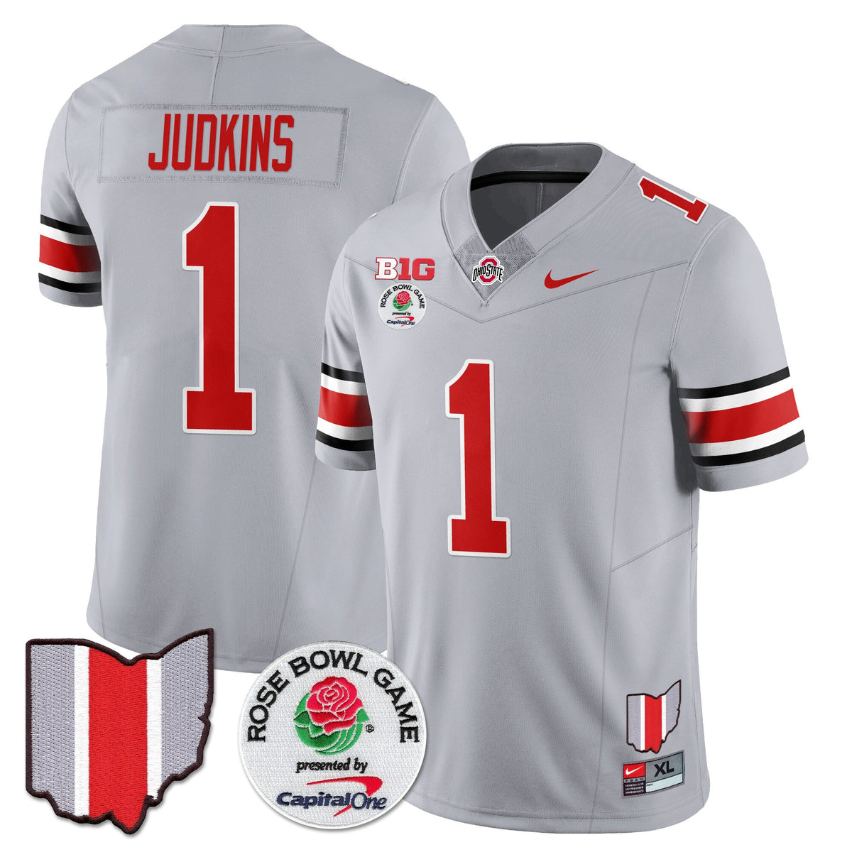 Men's Ohio State Buckeyes 2024 Rose Bowl Jersey N1 - All Stitched - image 21