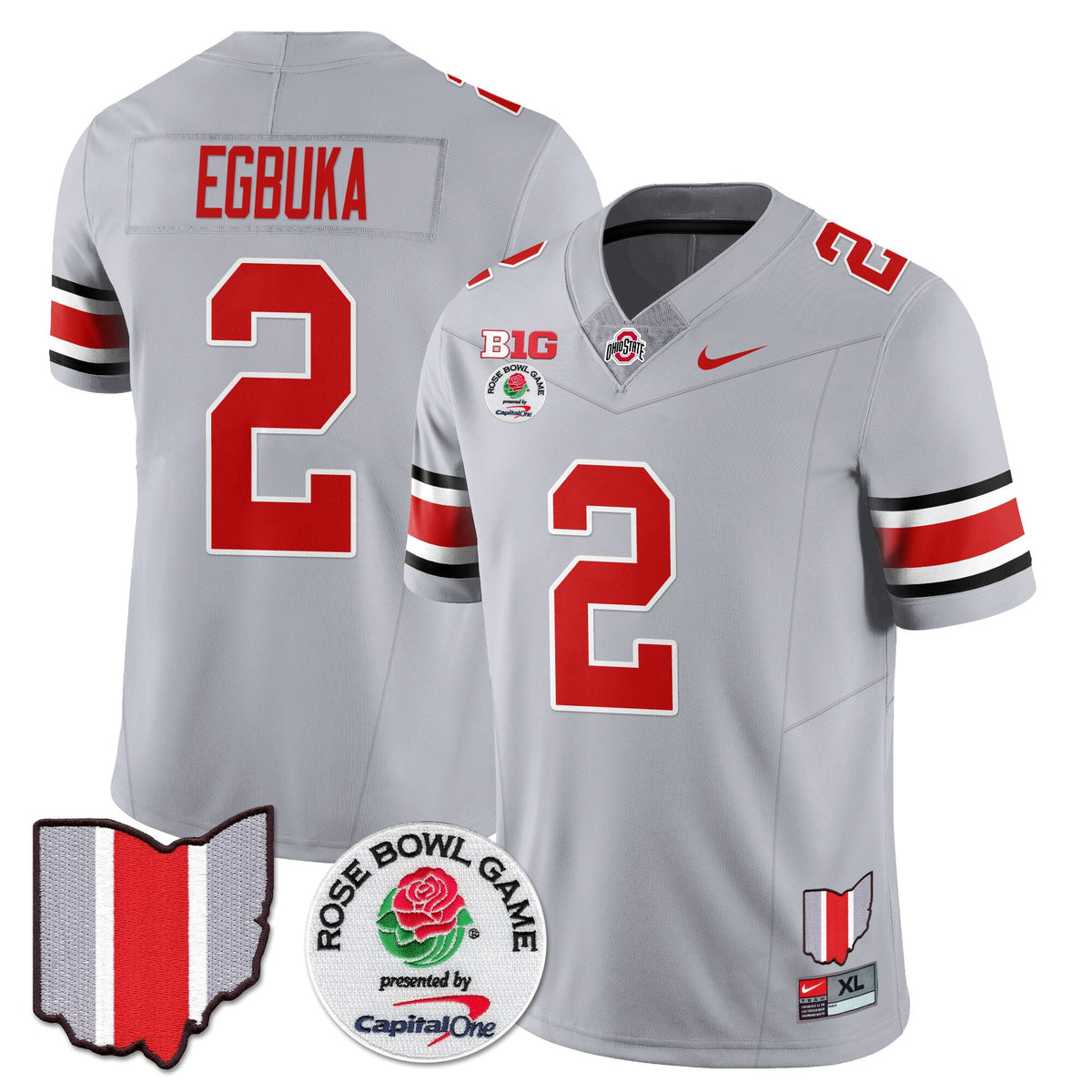 Men's Ohio State Buckeyes 2024 Rose Bowl Jersey N1 - All Stitched - image 19