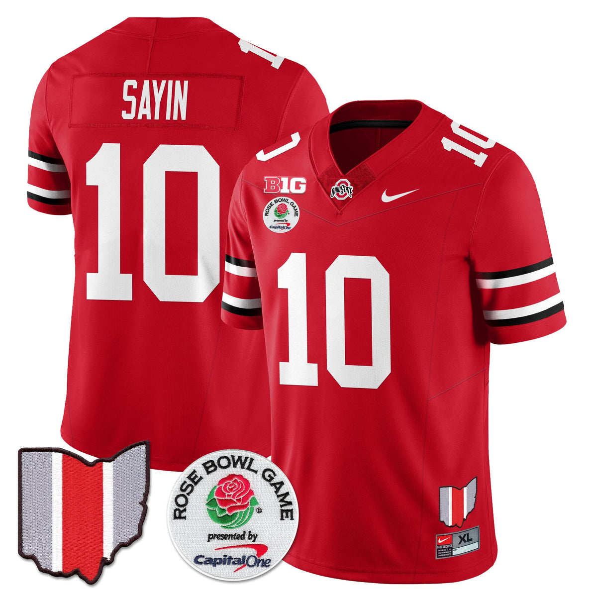 Men's Ohio State Buckeyes 2024 Rose Bowl Jersey N1 - All Stitched - image 27