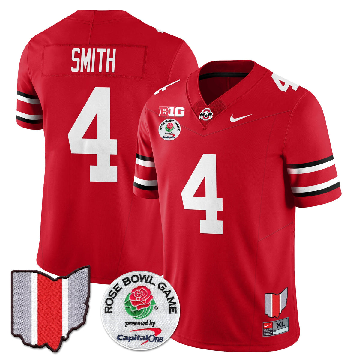 Men's Ohio State Buckeyes 2024 Rose Bowl Jersey N1 - All Stitched - image 30